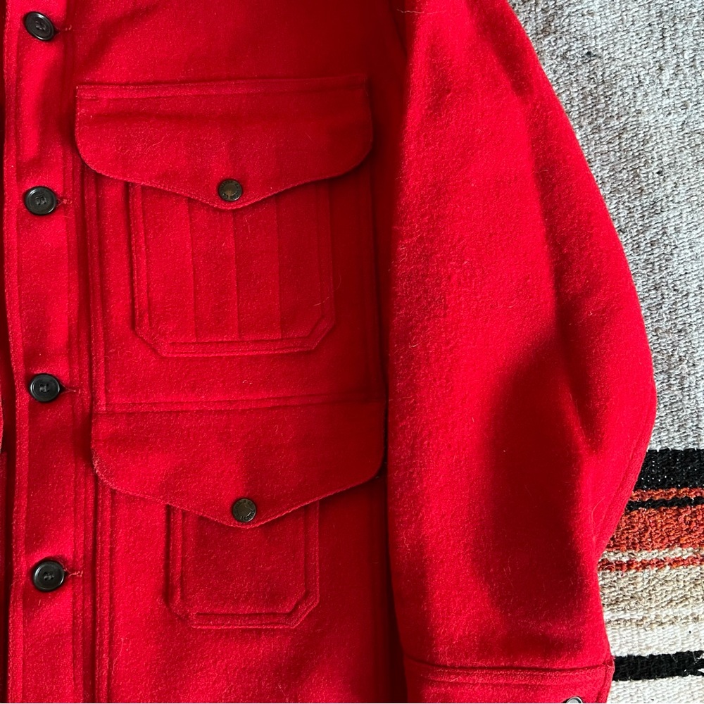 Filson Mackinaw Cruiser | Size Large 42 | Scarlett Red | Made in USA - Picture 4 of 15